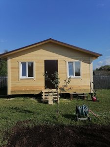 Домик-беседка 6,0х5,0м. из профилированного бруса 90х140мм построен в Раменском р-не МО